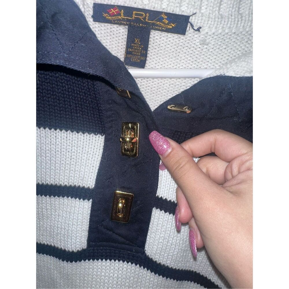 Lauren Ralph Lauren Striped Boat Neck Sweater - Picture 3 of 6